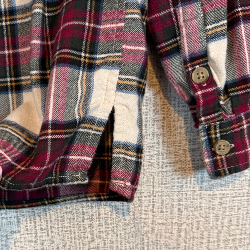 Madewell Women XS Plaid Flannel Cotton Button Down Shirt Oversized Gorpcore Cozy - Picture 9 of 9